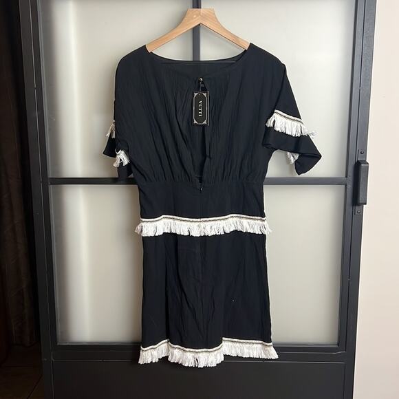 NWT VUTTI Fringe Hem Dress Size Large - Picture 3 of 7